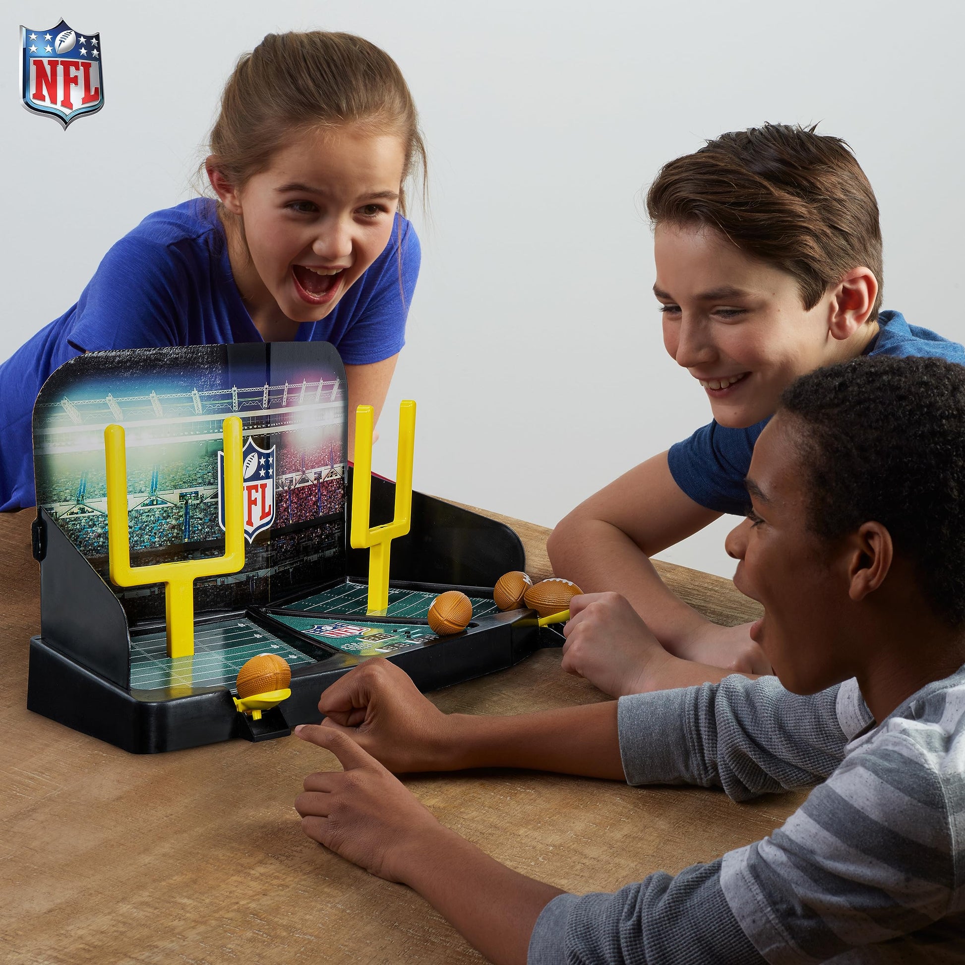 Franklin Sports Mini Football Field Goal Tabletop Game - Flying Field Goal Mini Football for Kids + Adults - Fun Indoor Sports Table Game for All Ages