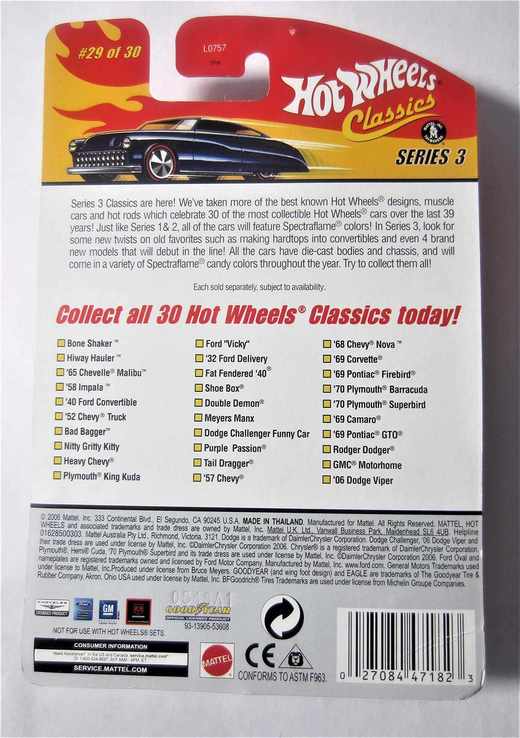 Hot Wheels Classics Series 3 GMC Motorhome 1:64 Scale