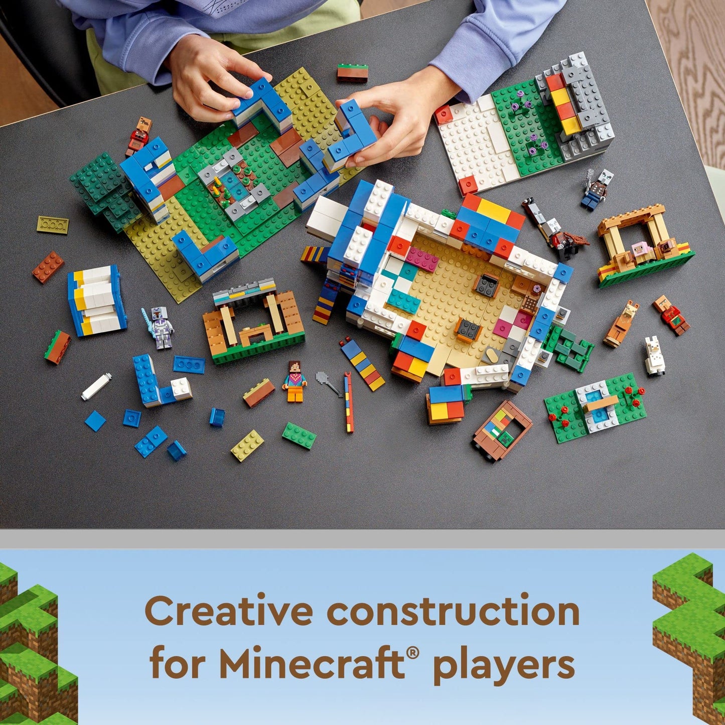 LEGO Minecraft The Llama Village Farm House Toy Building Set 21188, Minecraft Gift Idea for Kids, Boys, Girls Age 9+ Years Old, Create a Minecraft