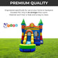 Pogo Bounce House Inflatable Jump Castle Water Slide & Pool, Rainbow Sun