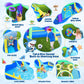 Inflatable Water Slide, 10-in-1 Bounce House with Jumping Area, Splash Pool, Climbing Wall, 13.3x11.3FT Heavy Duty Bouncy Castle for Kids, Outdoor