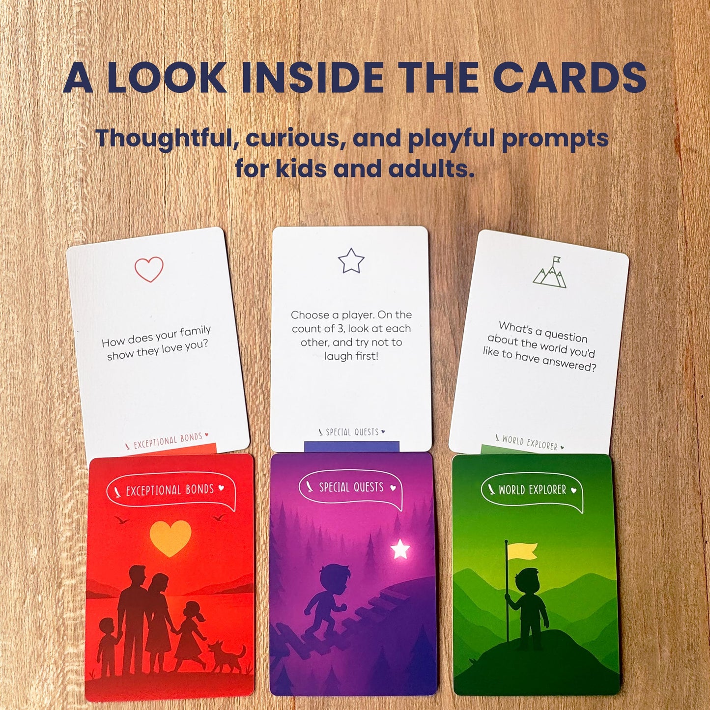 True Talk Family Edition Conversation Starter Card Game, 200 Conversation Cards for Kids and Families, Screen Free Family Game for Dinner, Game Night