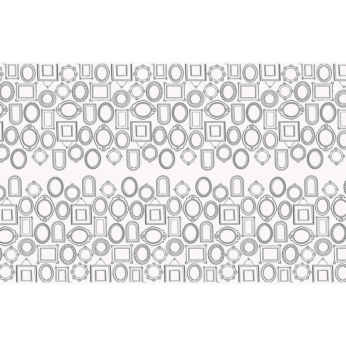 Fun Activity Paper Table Cover for Adults - 54" x 84" - Engaging Black & White Design - Perfect for Parties, Dinners, Gatherings, Celebrations (1 Pc.)