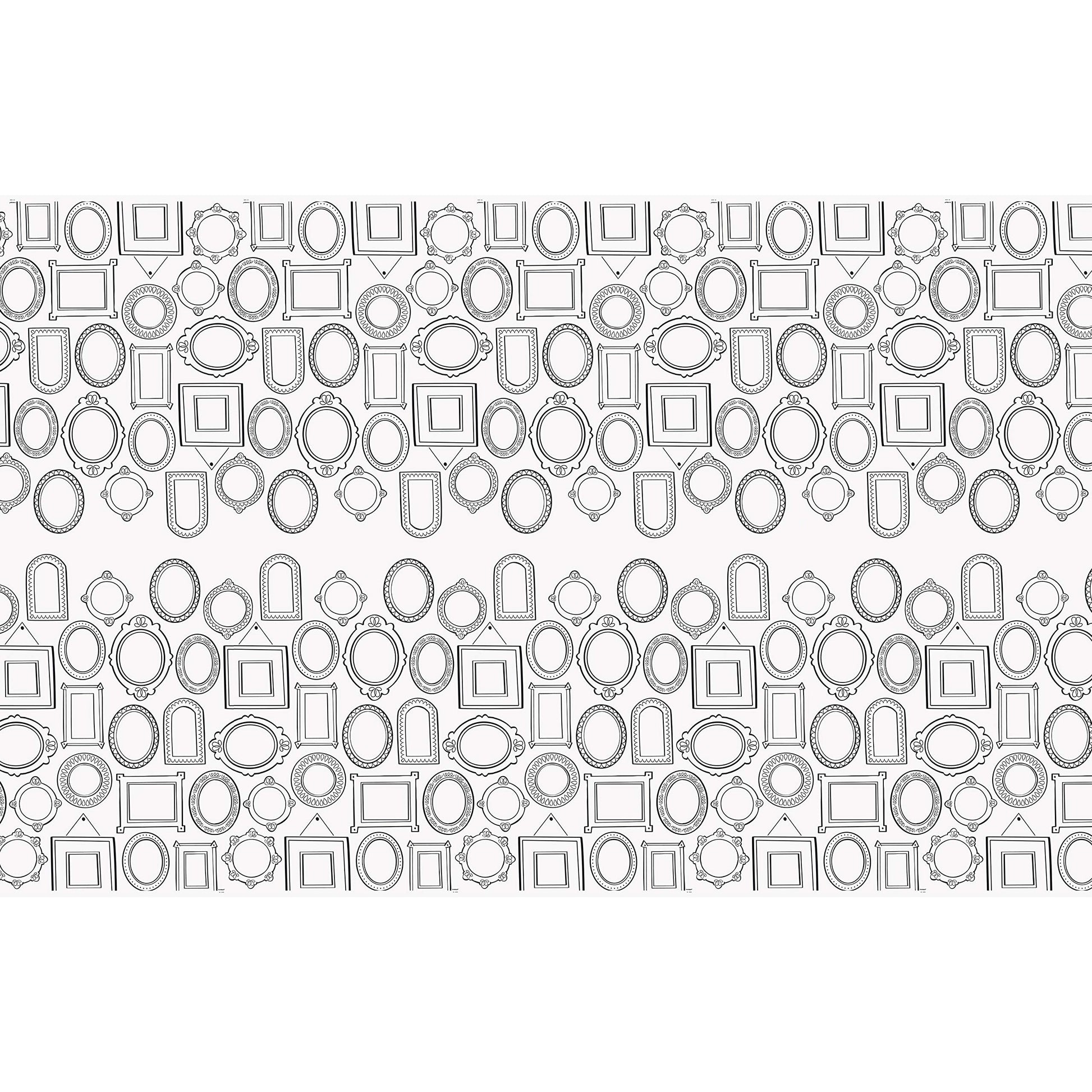 Fun Activity Paper Table Cover for Adults - 54" x 84" - Engaging Black & White Design - Perfect for Parties, Dinners, Gatherings, Celebrations (1 Pc.)