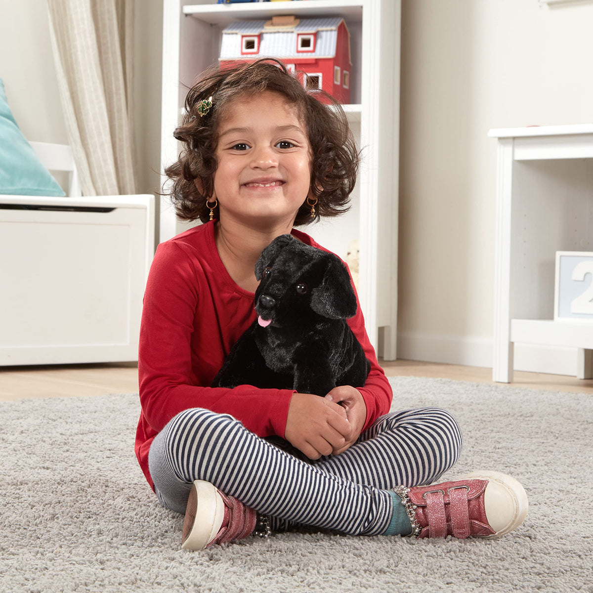 Melissa & Doug Benson Black Lab - Stuffed Animal Puppy Dog