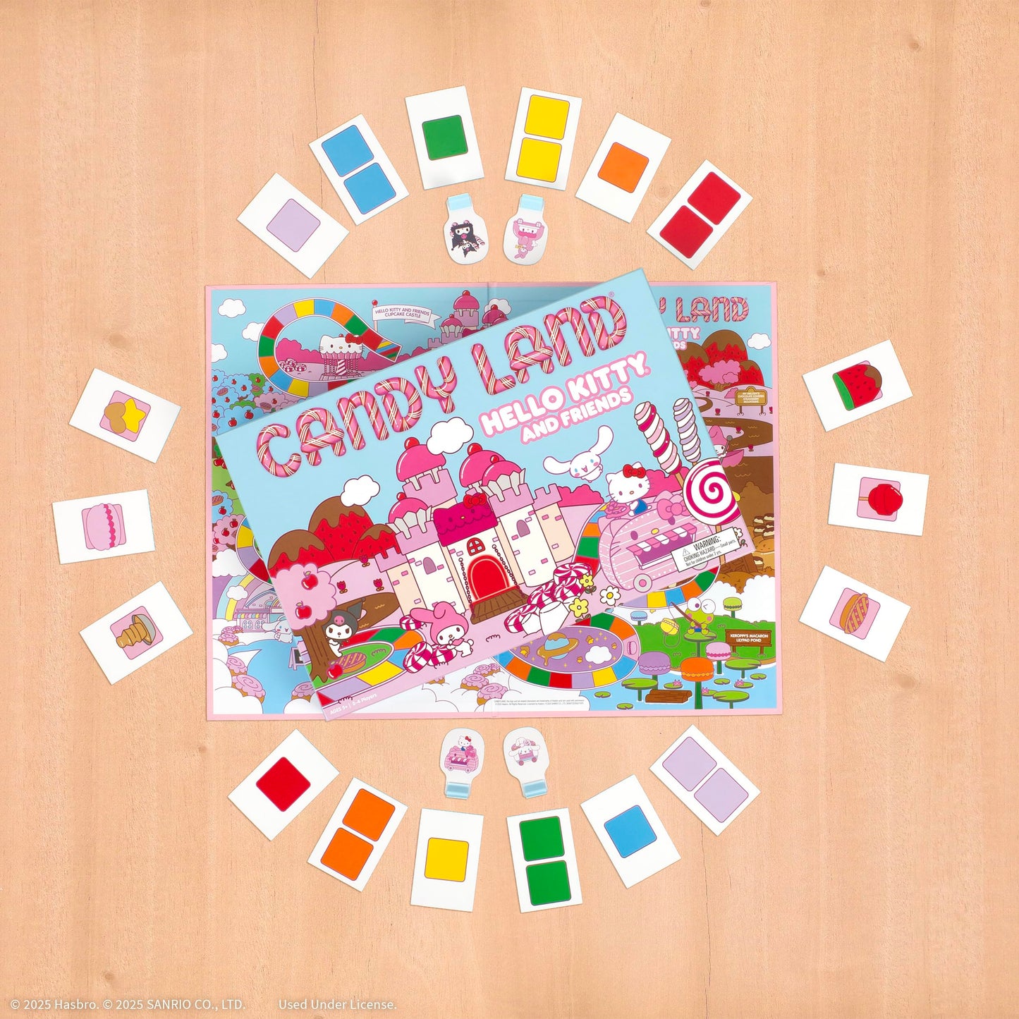Candy Land: Hello Kitty & Friends Board Game, Play as Hello Kitty, My Melody, Cinnamoroll & Kuromi, Preschool & Family Board Game for Ages 5 +, 2-4