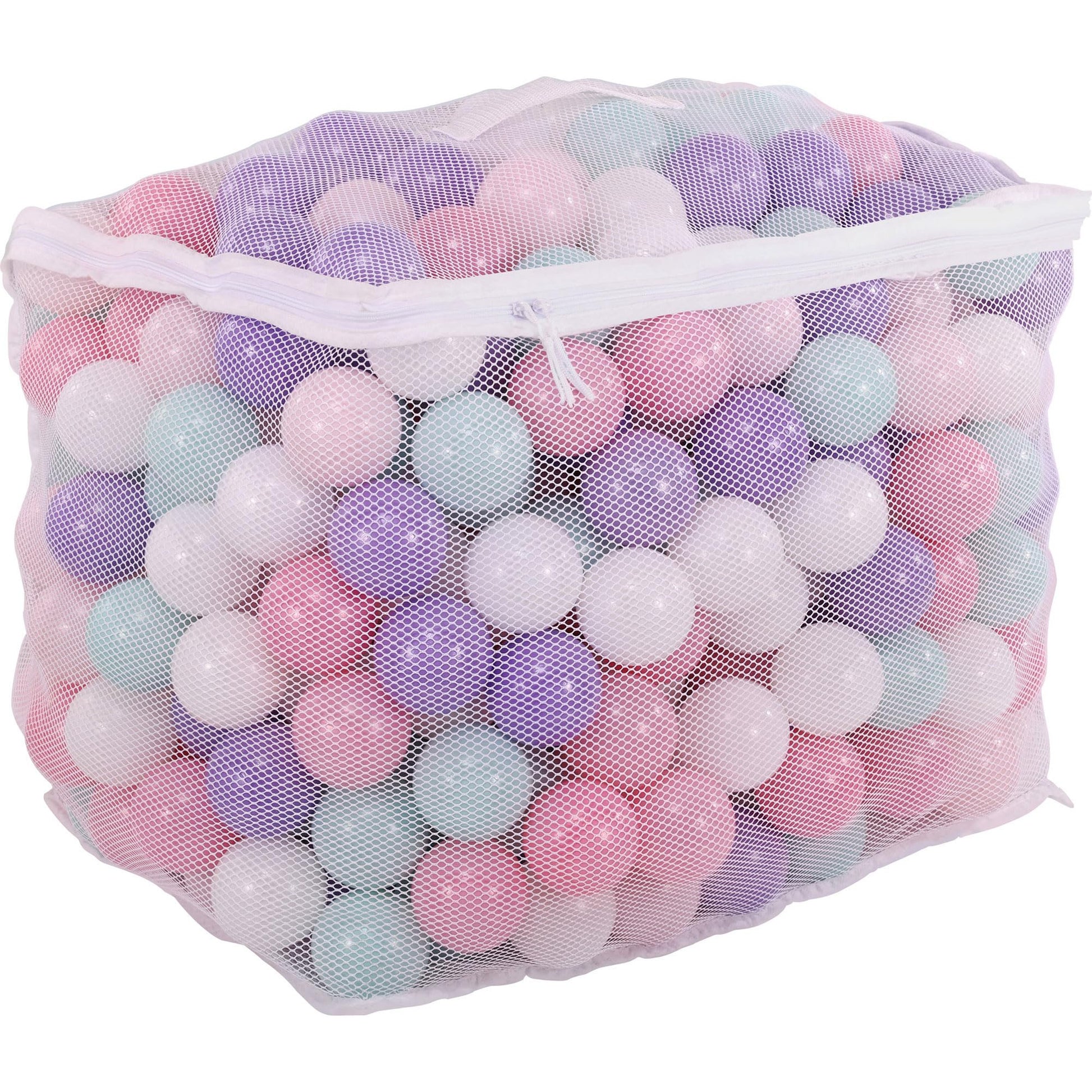 BalanceFrom Play Pit Balls Toy Set for Kids with Mesh Bag, Rainbow or Pastel Colors - Crush-Proof Plastic for Ball Pits, Playhouses, Bounce Houses
