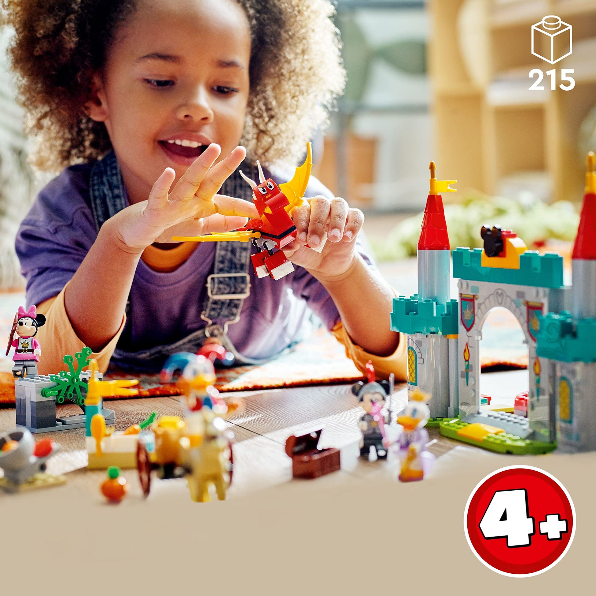 LEGO Disney Mickey and Friends Castle Defenders 10780 Buildable Toy with Minnie, Daisy and Donald Duck Plus Dragon & Horse Toys for Kids 4 Plus Years