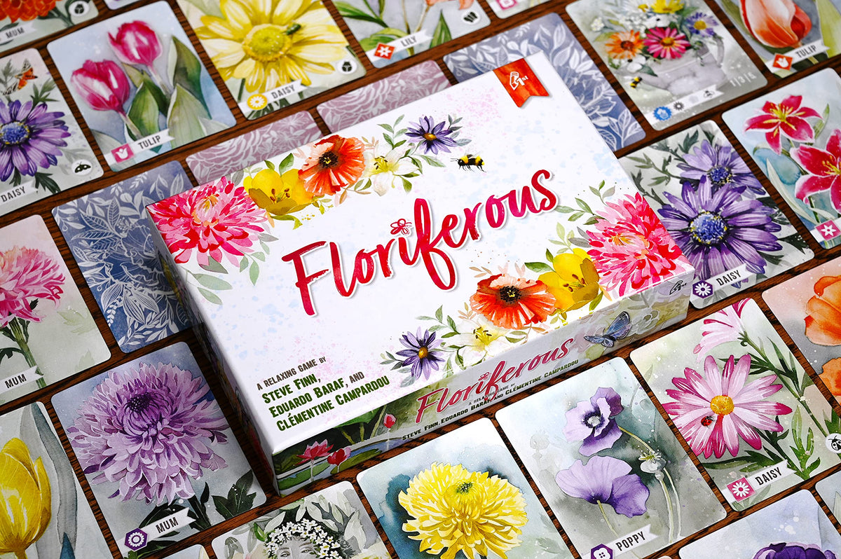 Floriferous Card Game - A Relaxing Garden Game of Arranging Flowers by Pencil First Games for 1-4 Players
