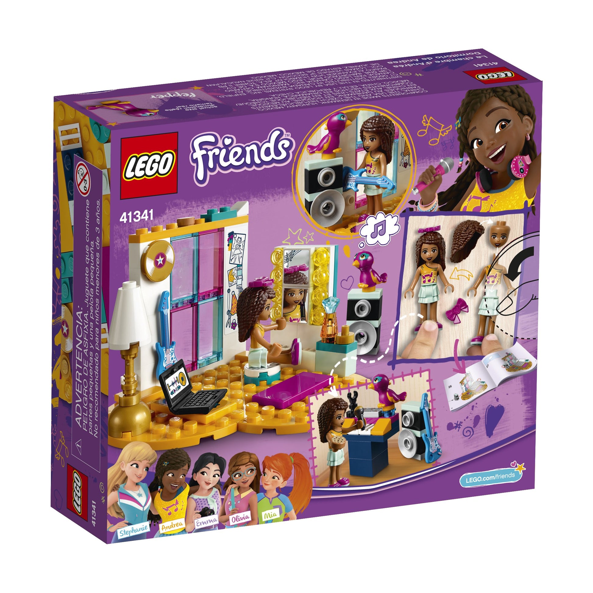 LEGO Friends Andrea’s Bedroom 41341 Building Kit (85 Piece)
