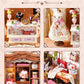 ROBOTIME DIY Miniature House Kit, Elsa’s Tailoring Dollhouse Kit, Mini Wooden Furniture Kit for Adults, Sewing Shop Building Model, Creative Craft