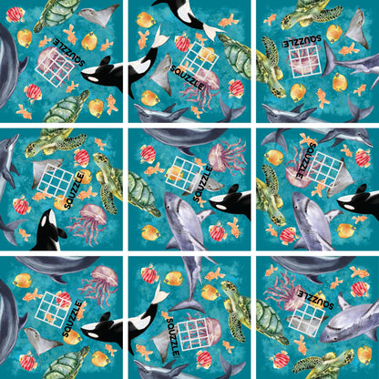 Brain Teasing Ocean Puzzle: 9-Piece Squzzle by Fun Squared Games