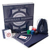 Brybelly Michigan Rummy Deluxe Edition - Strategic Mix of Hearts, Rummy, and a Poker Set - Betting & Bluffing Classic Board Games - 24-inch Rummy