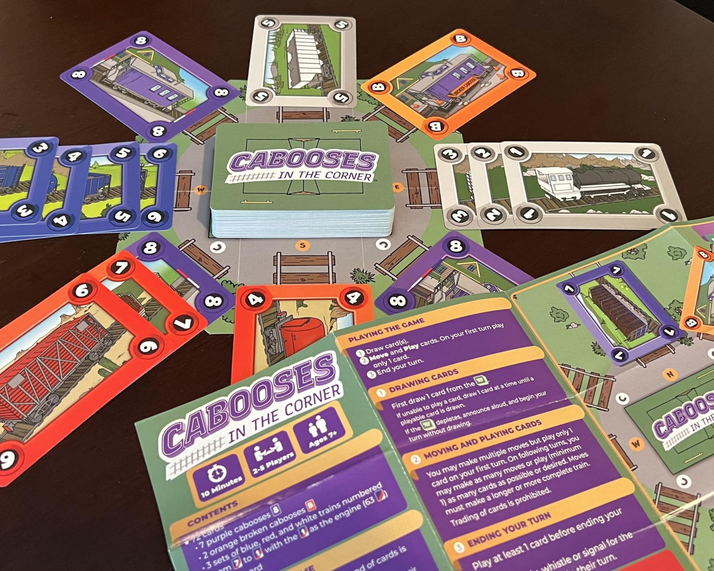 Cabooses in the Corner: The Train Building Card Game of Colors and Numbers