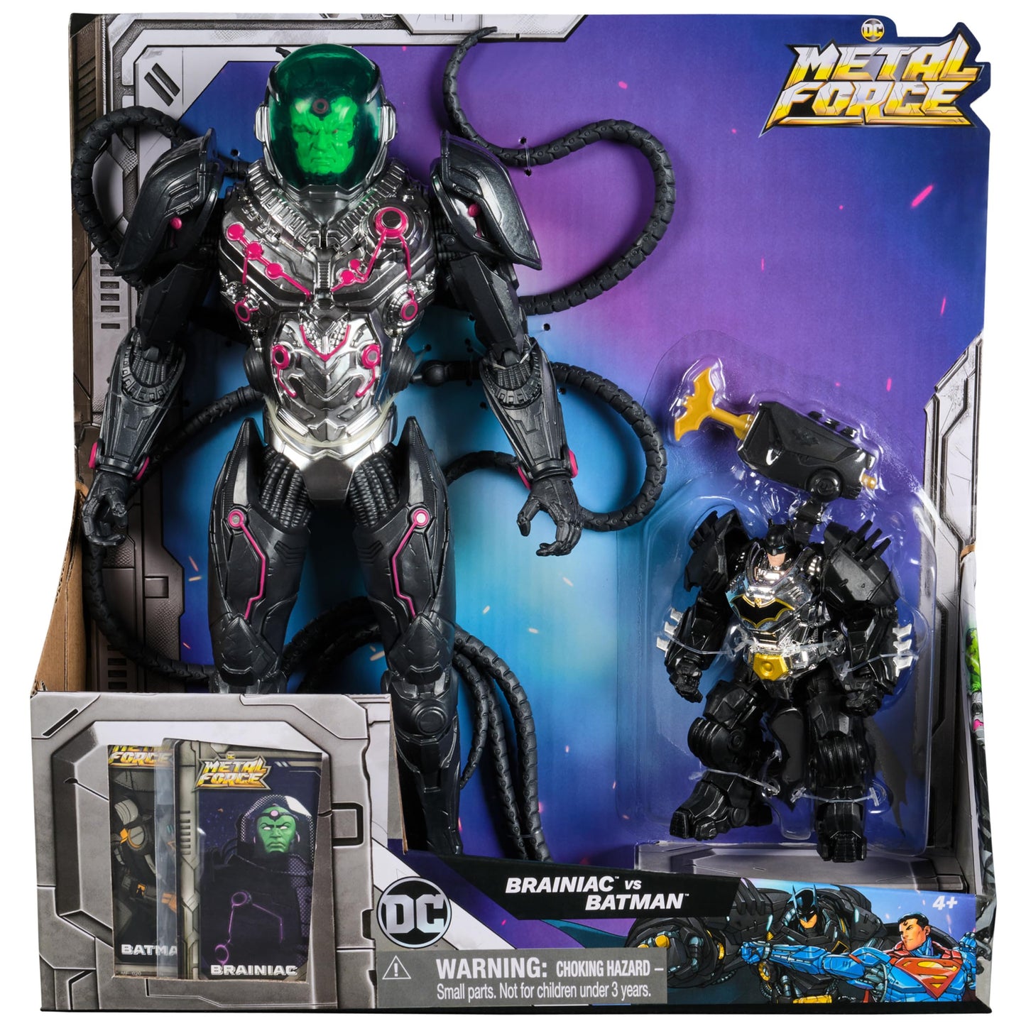 DC Comics Metal Force Brainiac vs Batman Figure Pack