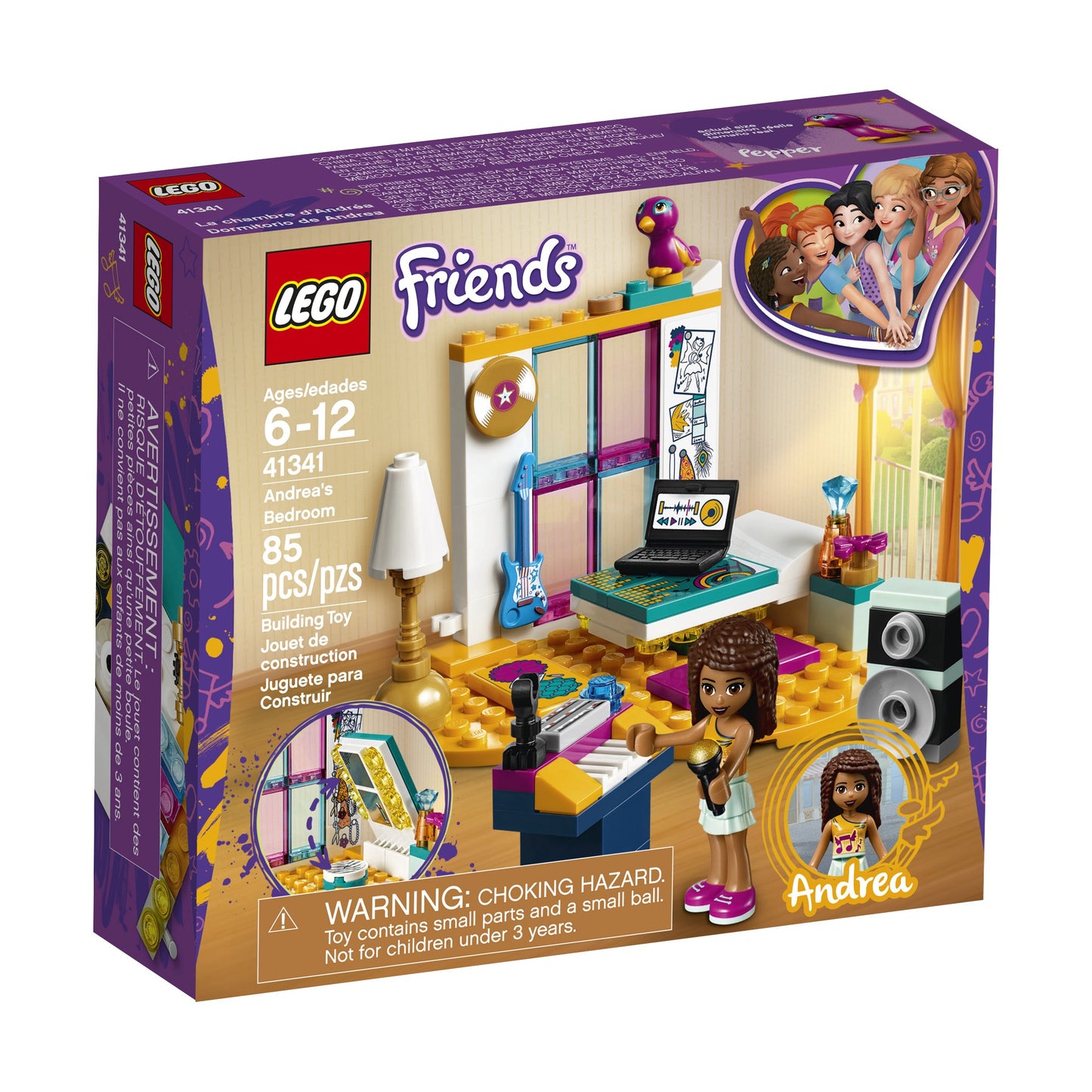 LEGO Friends Andrea’s Bedroom 41341 Building Kit (85 Piece)