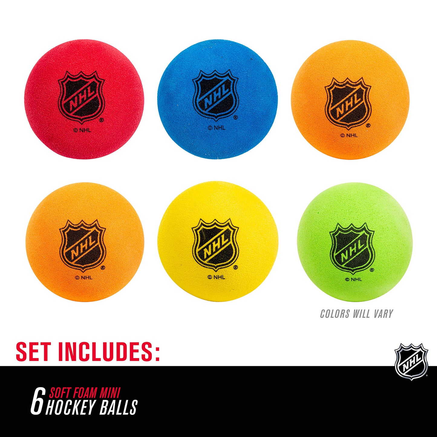 Franklin Sports NHL Foam Mini Hockey Balls - 6 Pack