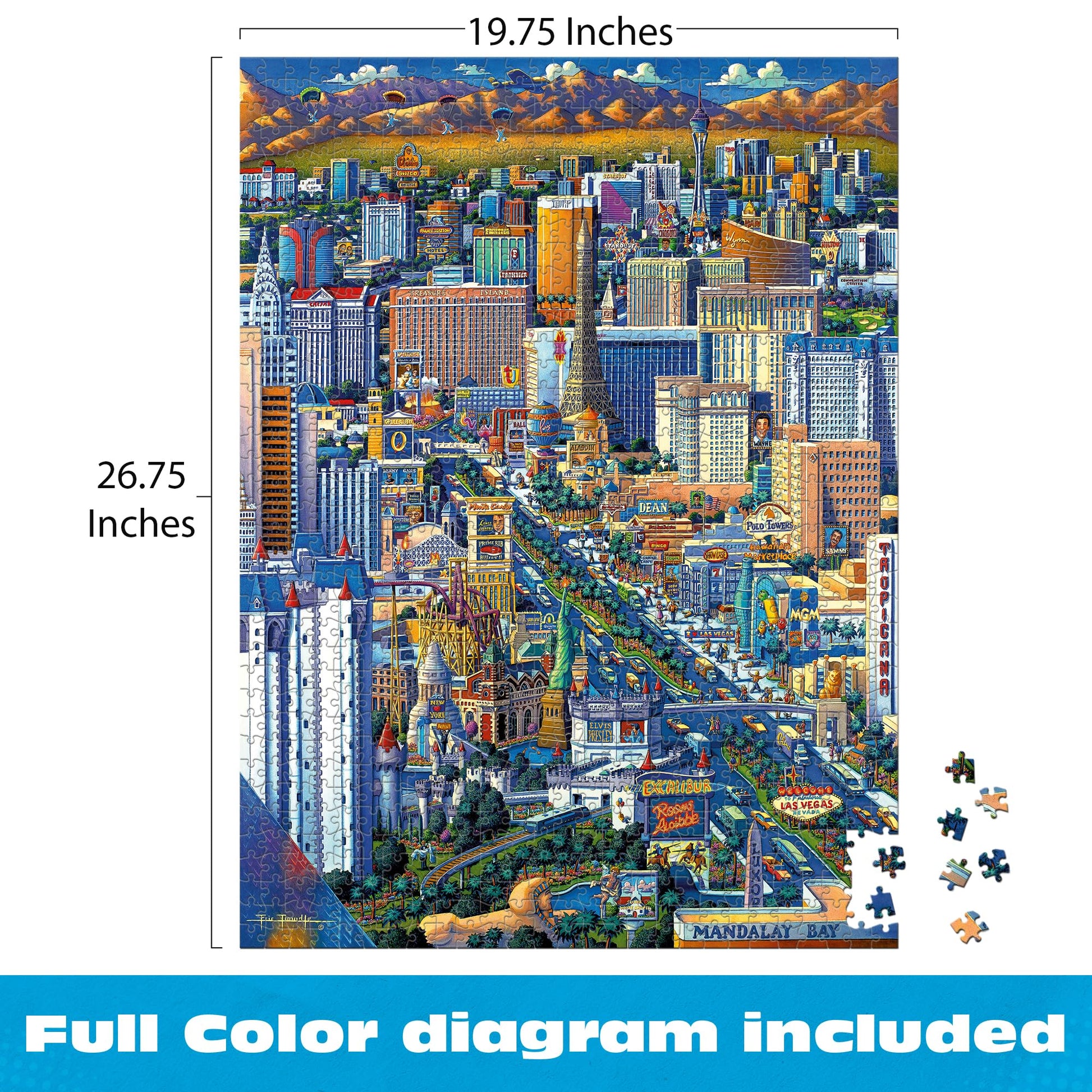 Buffalo Games - Eric Dowdle Las Vegas - 1000 Piece Jigsaw Puzzle for Adults