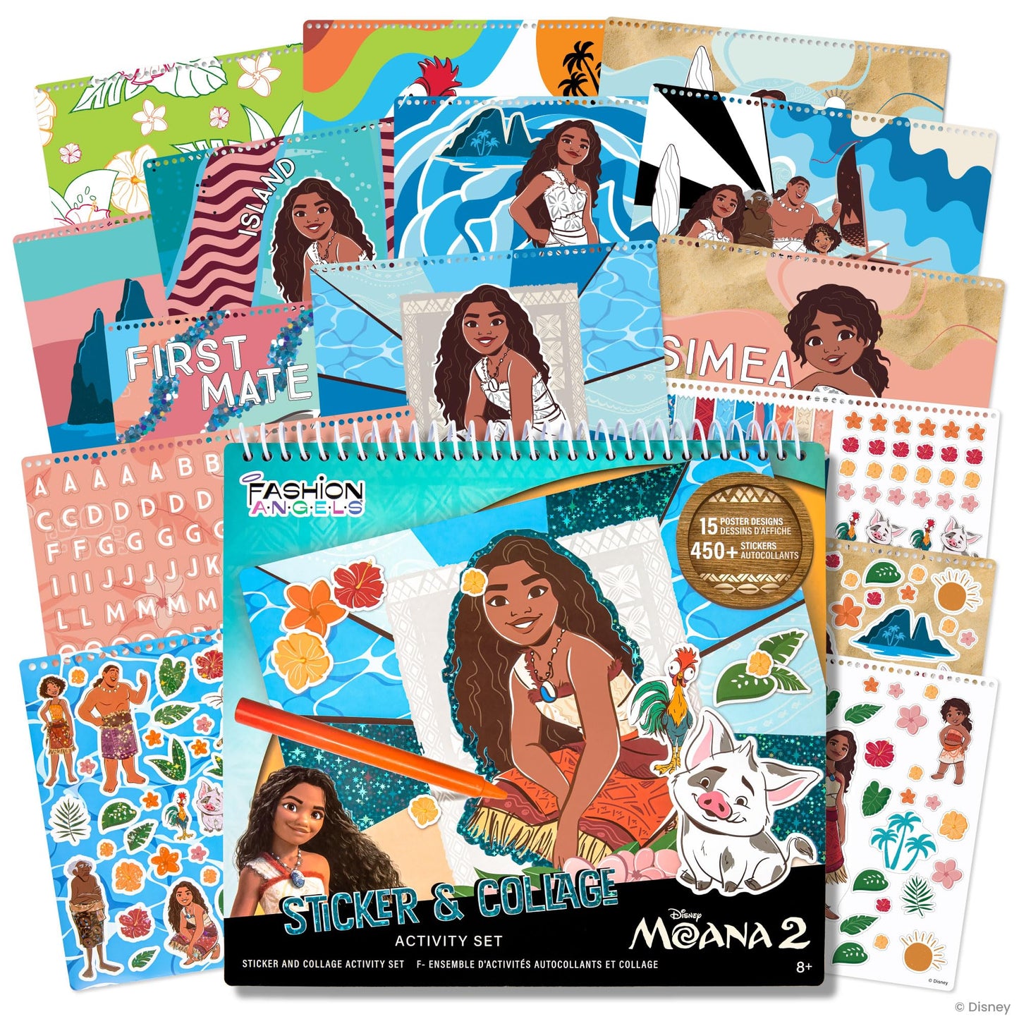 Fashion Angels Disney Moana 2 Sticker & Collage Activity Set