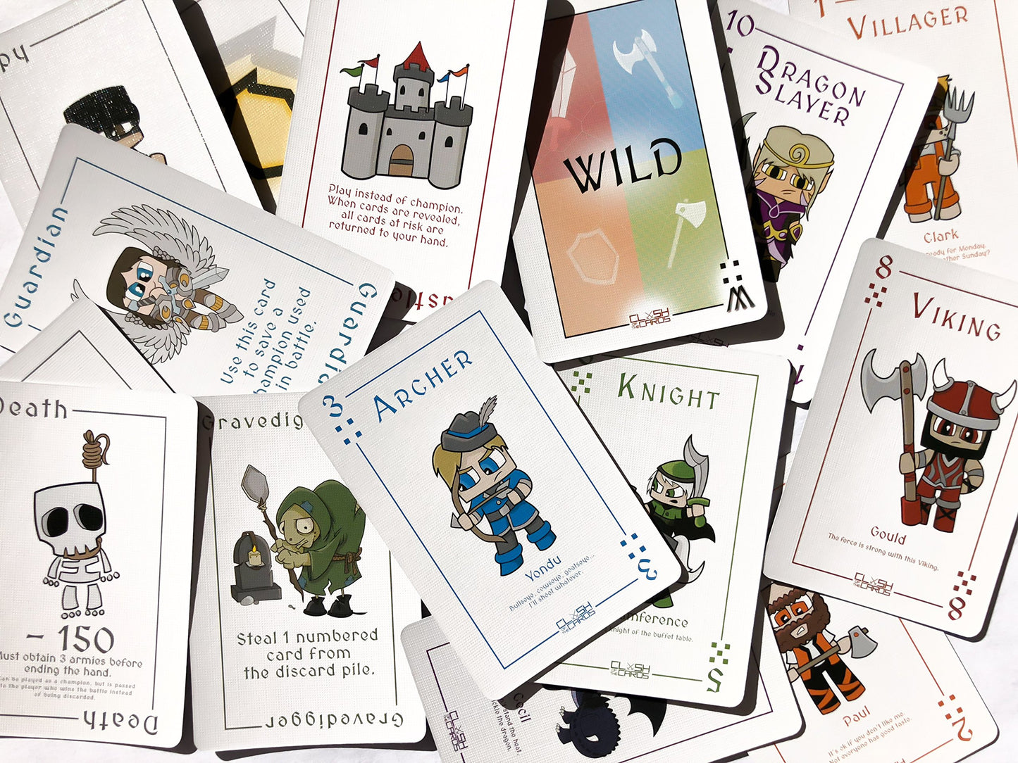 Blue Wasatch Games Clash of The Cards Card Game - Match, Collect, and Battle for Armies, Use Action Cards to Protect and Attack. Fun for Adults