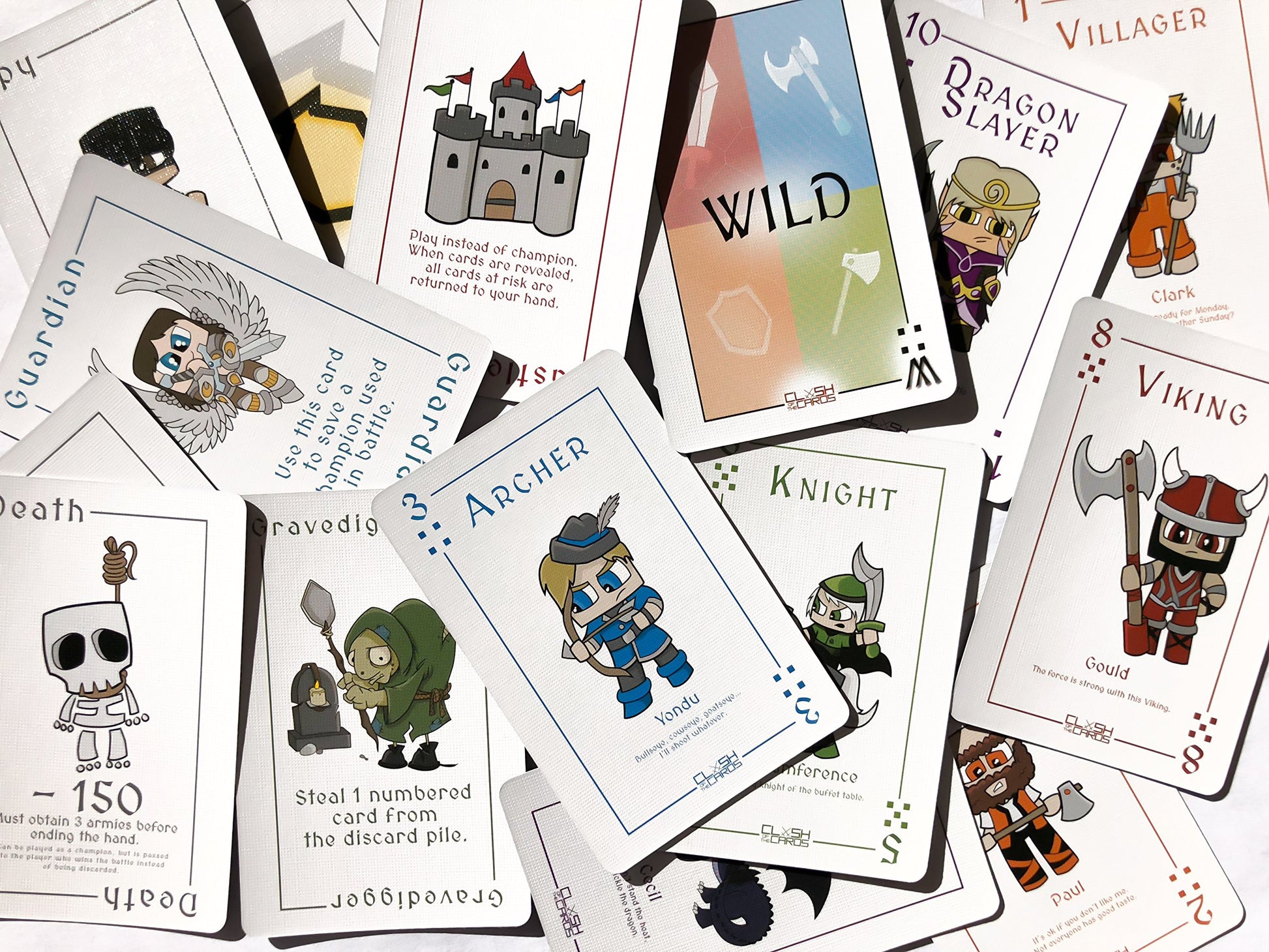 Blue Wasatch Games Clash of The Cards Card Game - Match, Collect, and Battle for Armies, Use Action Cards to Protect and Attack. Fun for Adults