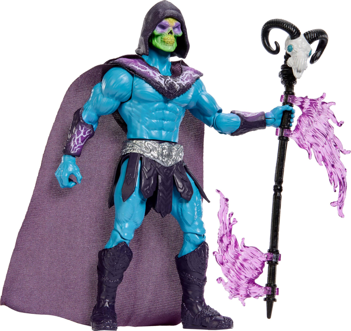 Masters of the Universe Feature Figure Havoc Staff Attack Skeletor, Twist & Release Action Move, 5.5 Inch & Accessory, 2026 Movie Accurate Villain Toy