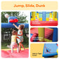 [Upgrade Version] PicassoTiles KC102 12x10 Foot Inflatable Bouncer Jumping Bouncing House, Jump Slide, Dunk Playhouse w/Basketball Rim, 4 Sports
