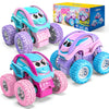 Vroomix Jova 3 Pack Monster Truck Toys for Toddlers Girls, Friction Powered Pull Back Car Toys with Crash, Flip & Bouncing for Girls Age 18 Month