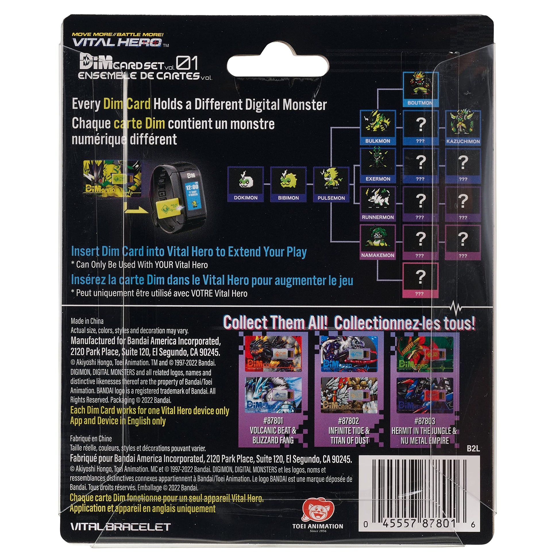Bandai Namco - Digimon - Vital Hero DIM Card Pack (Volcanic Beat & Blizzard Fang)