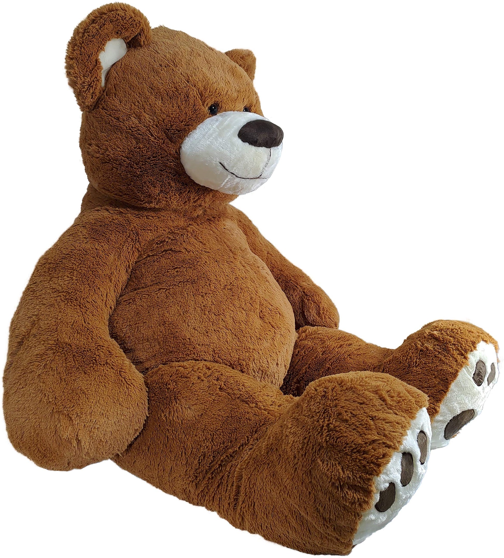 Anico 59" Tall (5 Foot) Giant Plush Bear, Stuffed Animal, Medium Brown Teddy Bear with Smiling Face. Premium Stuffed Toy Teddy Bear, Perfect