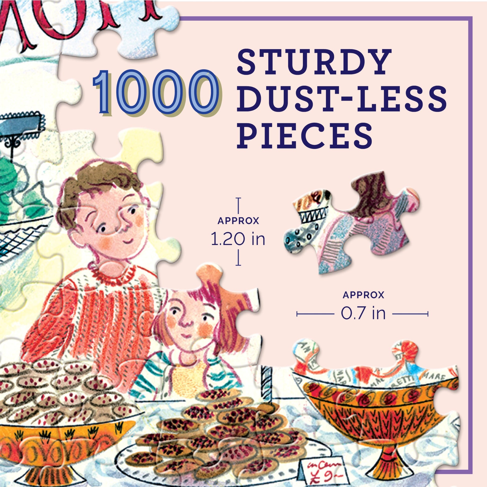 eeBoo Sweet Shoppe 1000 Piece Square Jigsaw Puzzle, 23" x 23"
