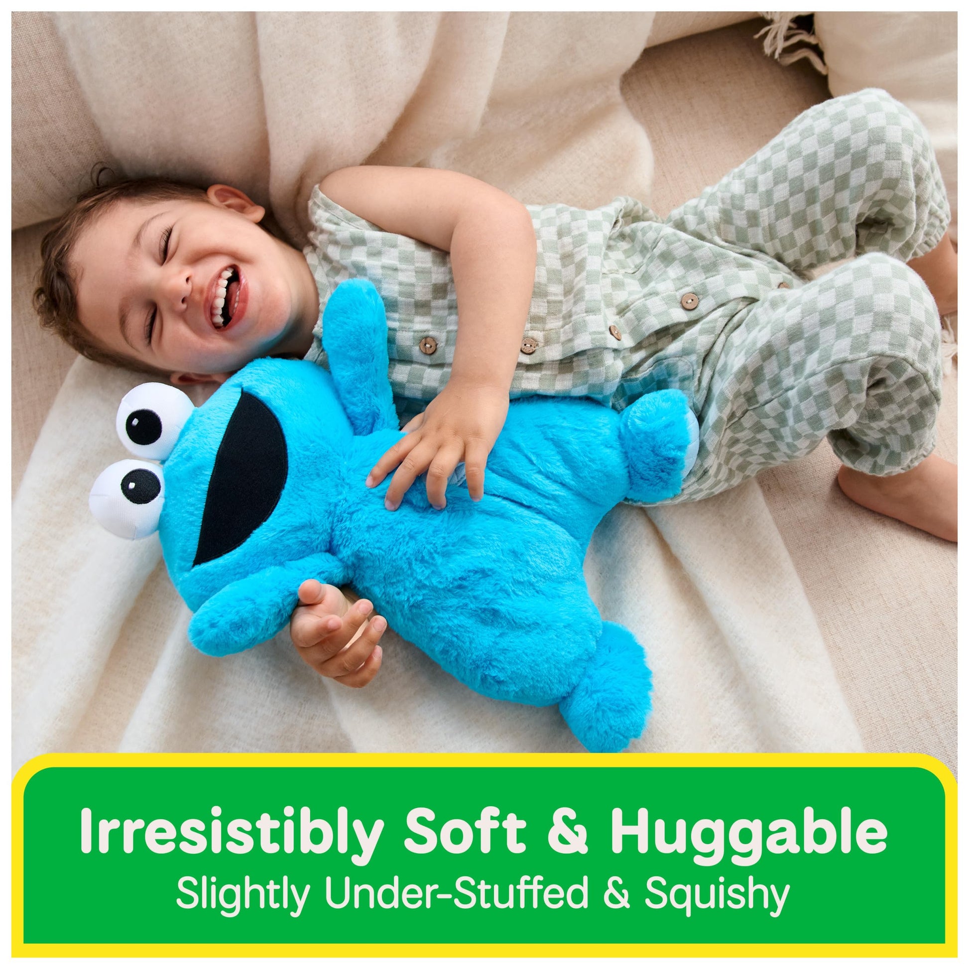 GUND Sesame Street Oh So Snuggly Cookie Monster 12.5-Inch Plush Toy, Age 0+