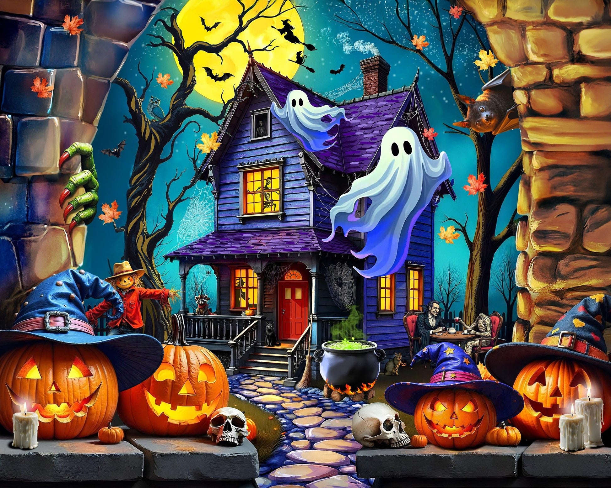Springbok Haunted Halloween Party 1000 Piece Jigsaw Puzzle for Adults