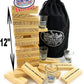 M?tty's Toy Stop Deluxe 60pc XL Wood Drunken Tower The Grab A Piece Drinking Game with Shot Glasses & Storage Bag