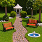 2 Pcs Miniature Park Bench Set, Mini Park Street Seats Bench Chairs Kit Dollhouse Furniture DIY Accessories for Fairy Garden Decor
