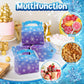 16PCS Snowflake Gift Bags Paper Winter Party Favor Candy Goodie Boxes