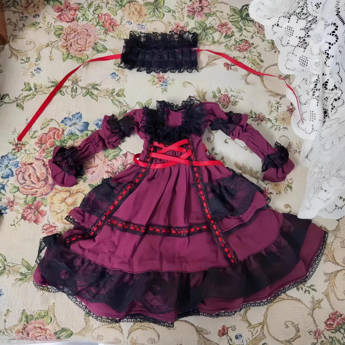 YHYQiFei Bjd Doll Clothes for 1/3 1/4 1/6 Handmade Cute Skirts Suitable for 11.8 18 24 inch BJD SD Doll Gifts for Doll Lovers (Red, 1/6)