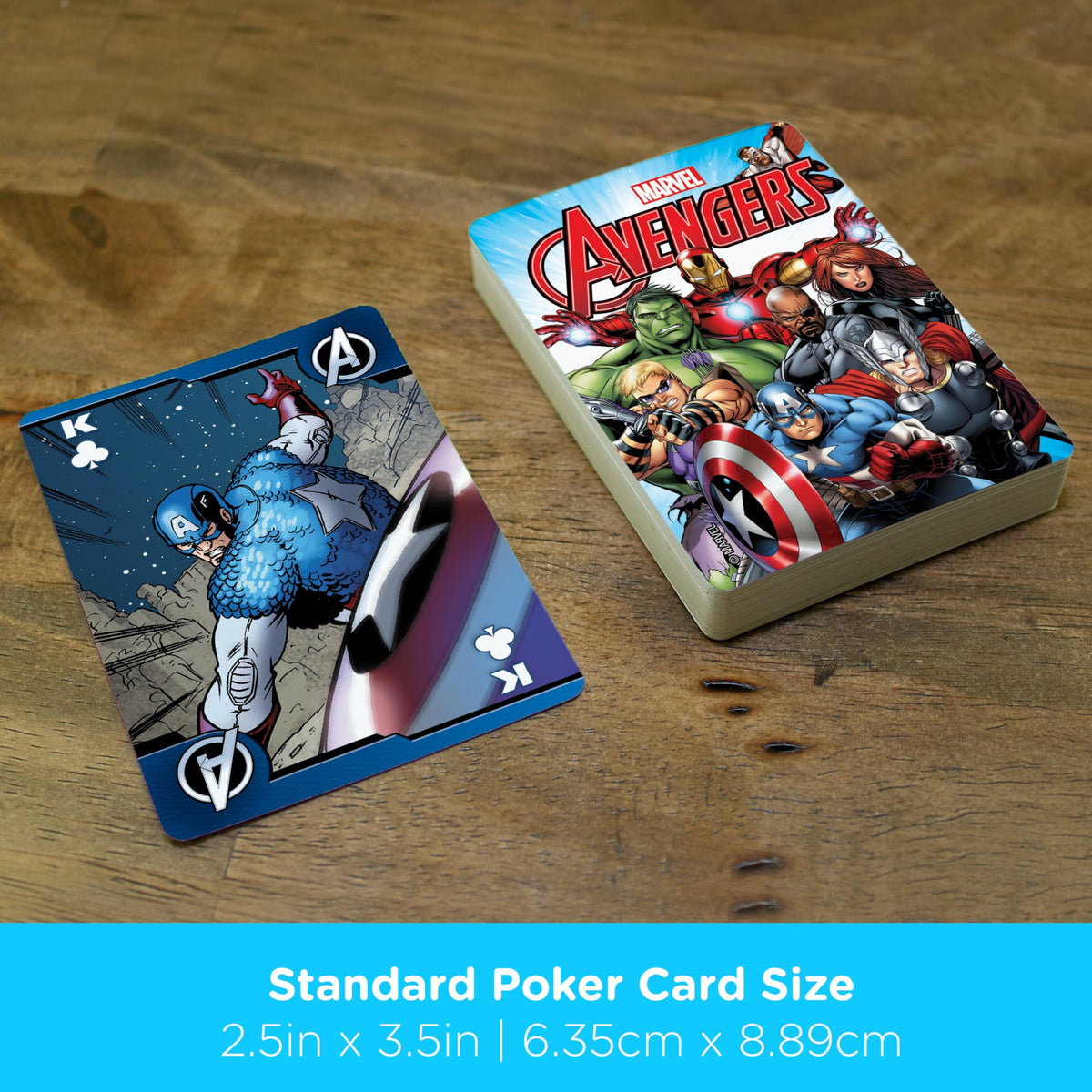 AQUARIUS Marvel Avengers Comics Playing Cards, 3",Multi-colored