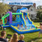 Inflatable Water Slide, 10-in-1 Bounce House with Jumping Area, Splash Pool, Climbing Wall, 13.3x11.3FT Heavy Duty Bouncy Castle for Kids, Outdoor