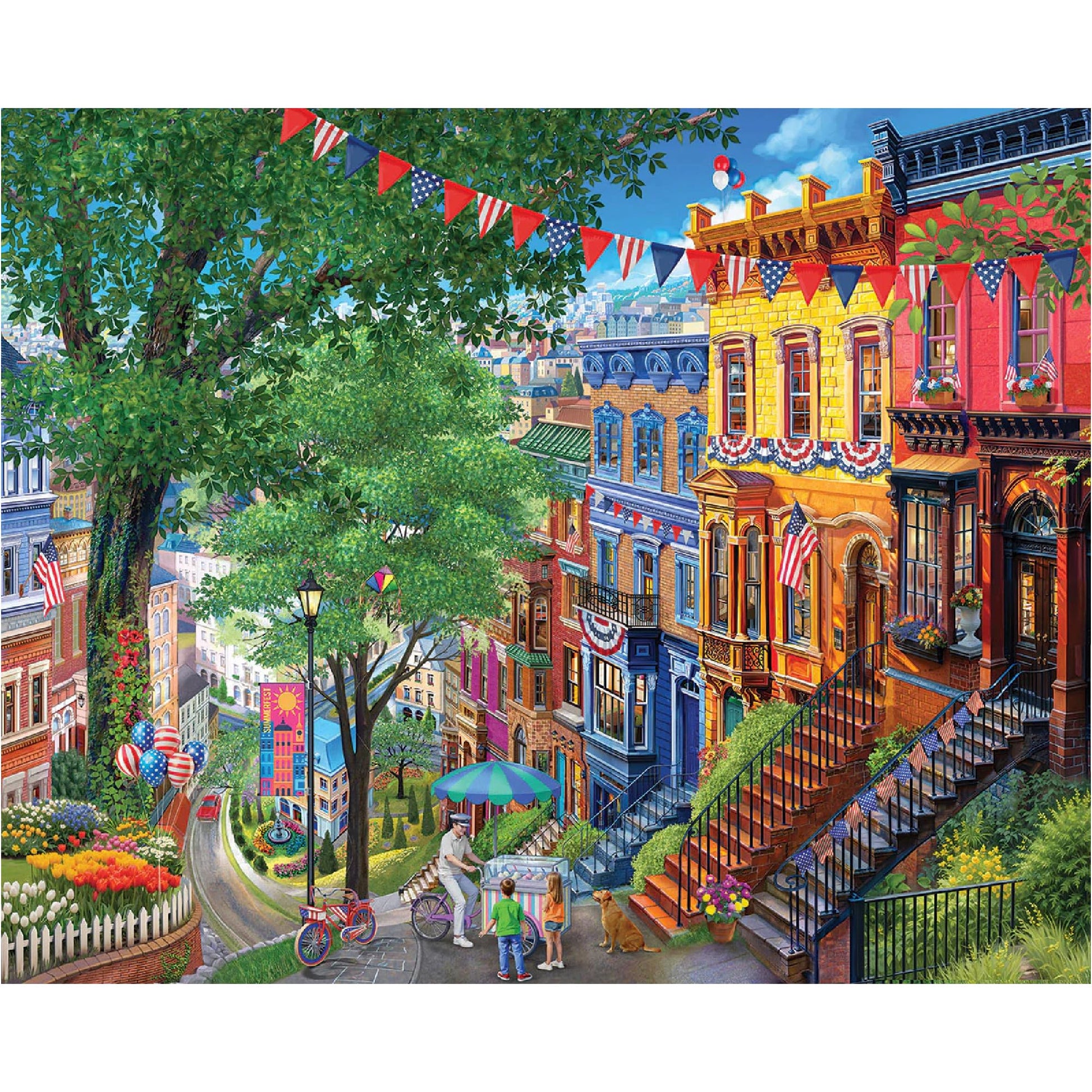White Mountain 1000 Piece Jigsaw Puzzle 4th of July, Summer in The City