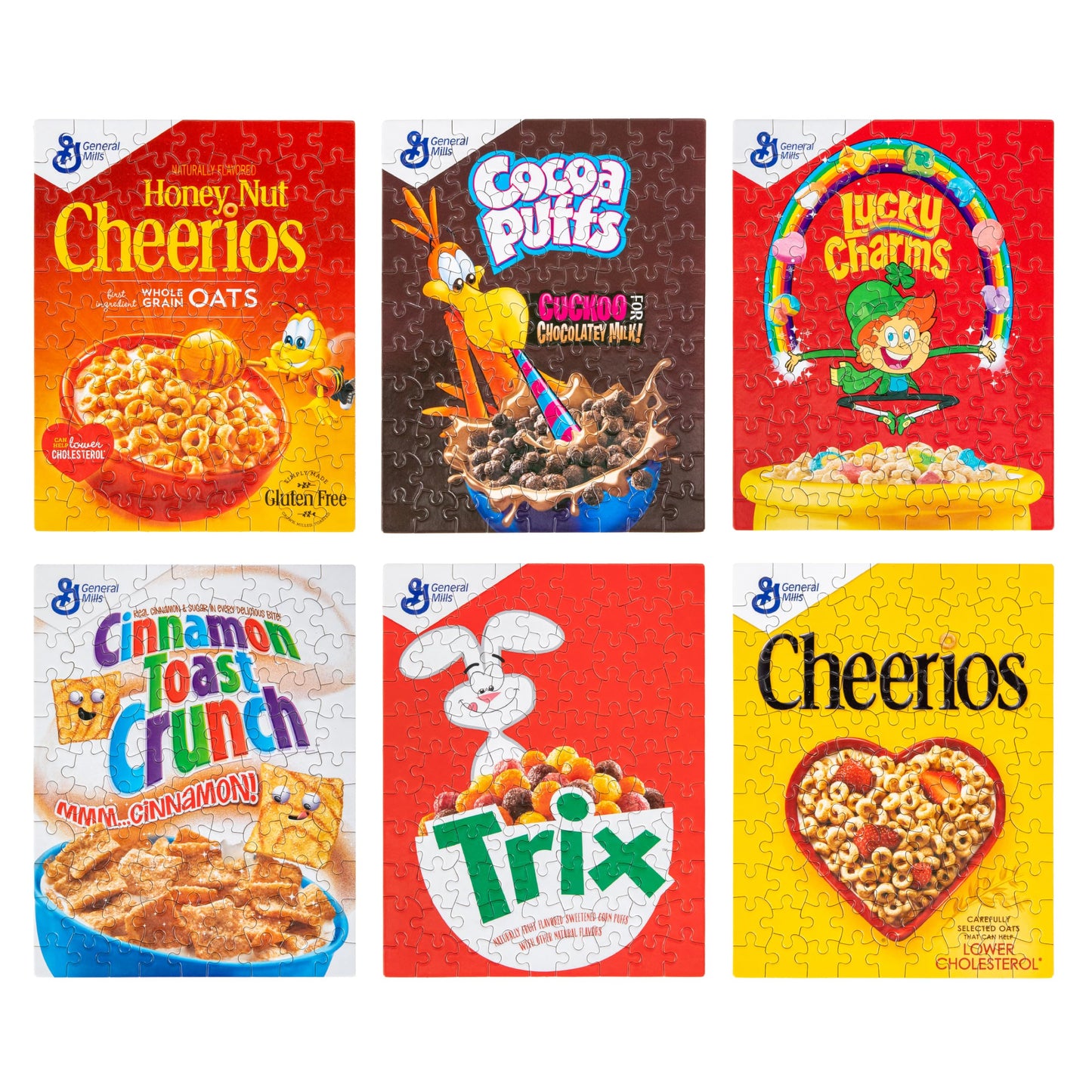 White Mountain 100 Piece Jigsaw Puzzles, Includes 6, Mini Cereal Boxes