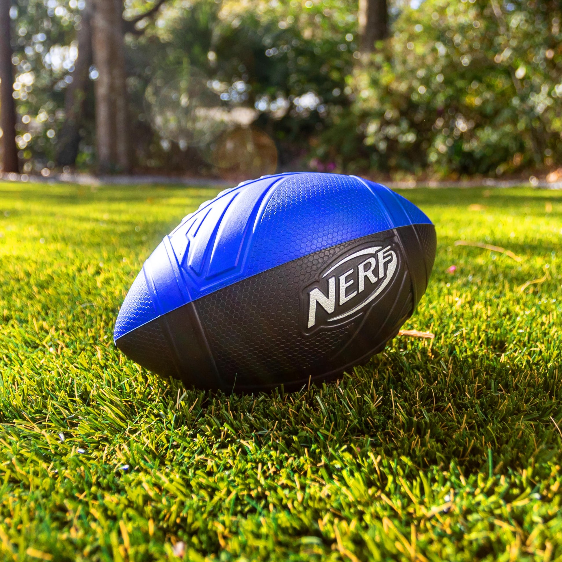 Franklin Sports NERF Pro Grip Youth Foam Football - Blue + Black