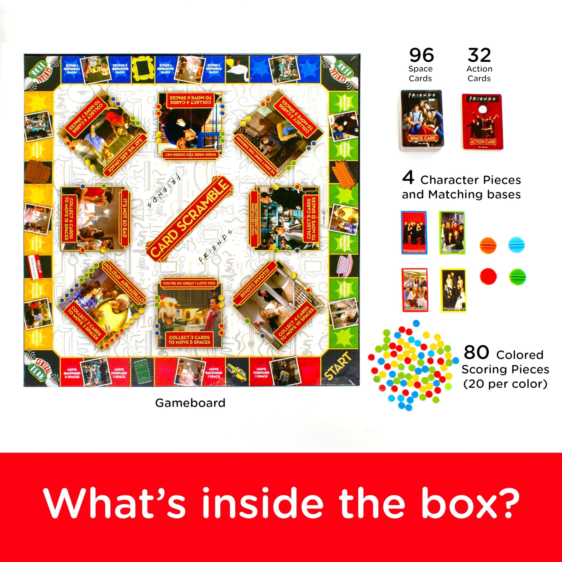 AQUARIUS Friends The Television Series Card Scramble, Multi-colored (97512)