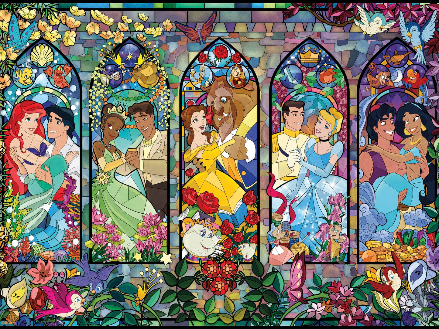 Ceaco - Disney Princess Castle Royal Windows - 1500 Piece Puzzle for Adults