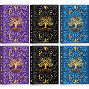 Plastic Playing Cards,Waterproof Playing Cards,Deck of Cards 6 Pack,Large Print Playing Cards for Senior,Poker Card Set for Card Games Family Game