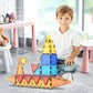 PicassoTiles 60 Piece Set 60pcs Magnet Building Tiles Clear Magnetic 3D Blocks Construction Playboards - Creativity Beyond Imagination, Inspirational