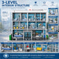 LQPFBSM Hospital Architecture Model Micro Mini Building Block Set 1350 Pieces Modern City Medical Center Building Set Detailed Open-Back Clinic