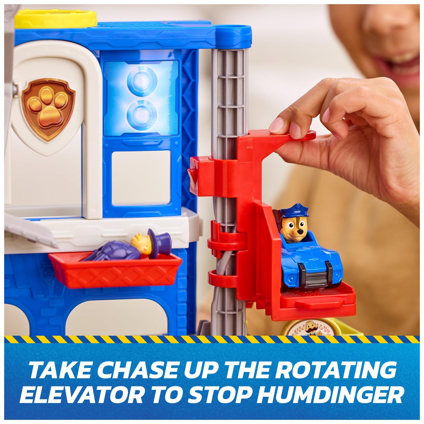 Paw Patrol: Pup Squad, Search & Rescue HQ Playset with Chase Pup Squad Racer, Humdinger Action Figure & Kitty Pal, Kids Toys for Boys & Girls Ages 3+