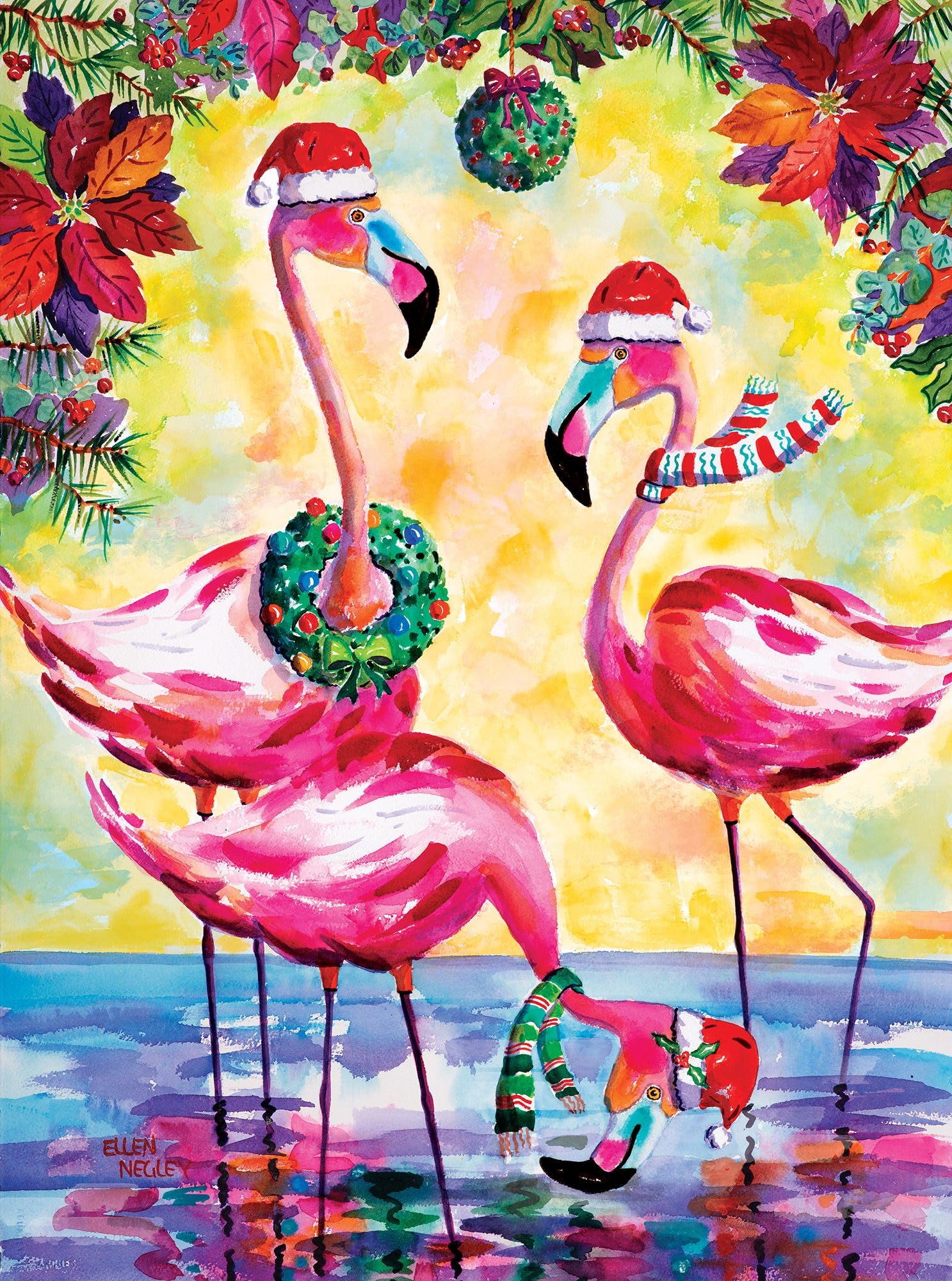 Springbok Festive Flamingos 500 Piece Jigsaw Puzzle for Adults