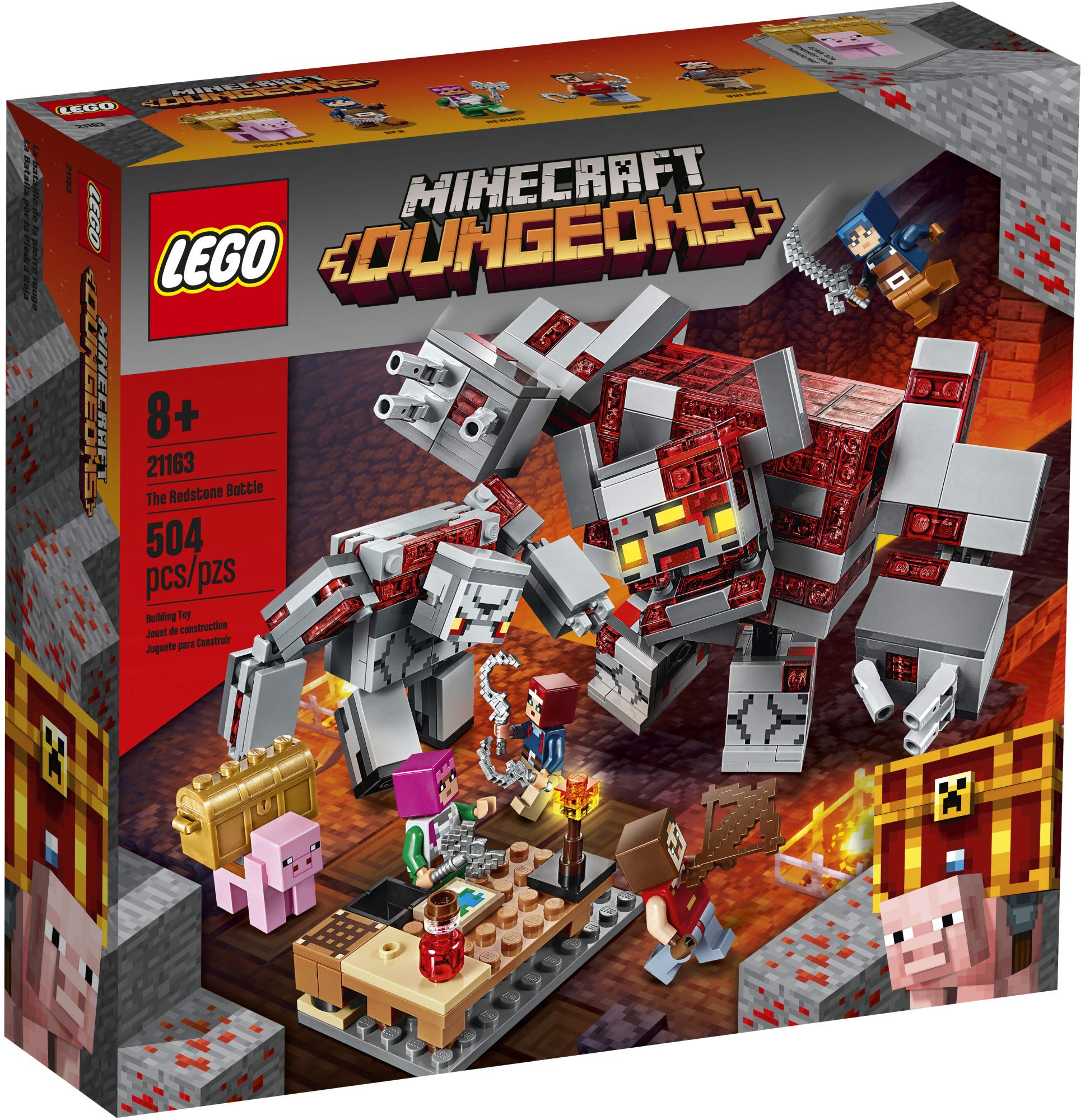Lego Minecraft The Redstone Battle 21163 Cool Minecraft Set for Kids Aged 8 and Up, Great Birthday Gift for Minecraft Players and Fans of Monsters,